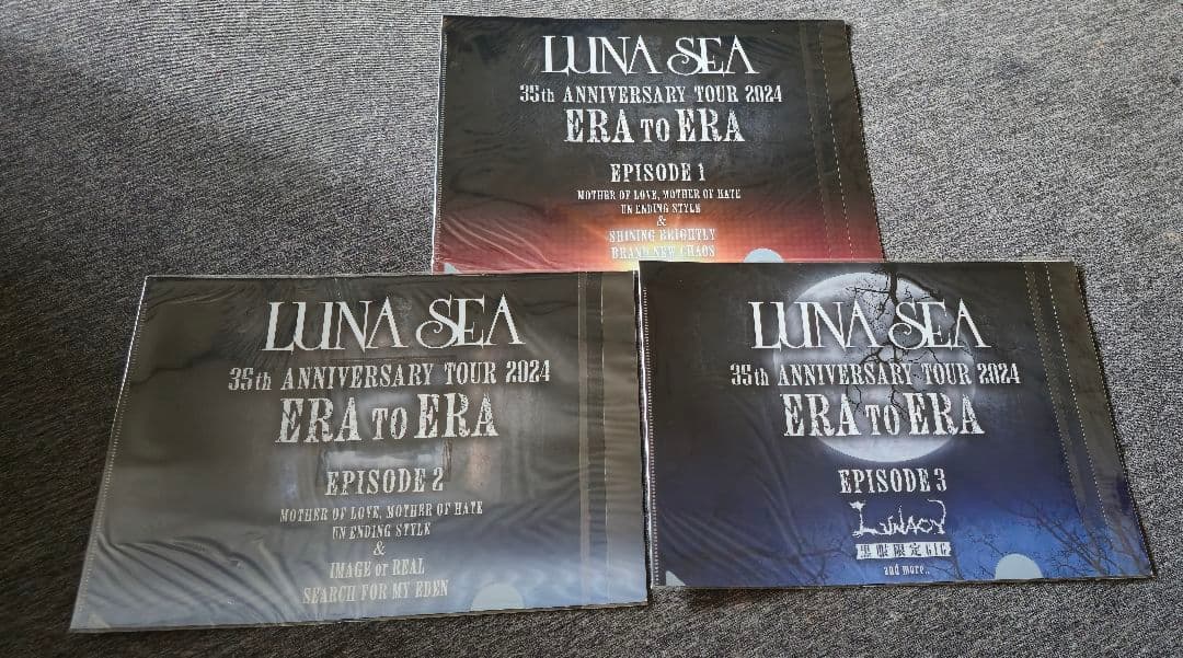 LUNA SEA　クリアファイル　3セット　メガジャケ他
