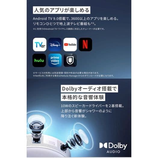 【美品】Anker Nebula Nova 天井プロジェクター　箱付属品あり