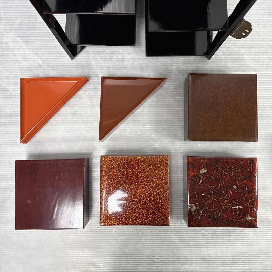 時代物 漆塗り 両開重 重箱 虫食塗 漆器 茶道具 弁当箱 手提げ アンティーク