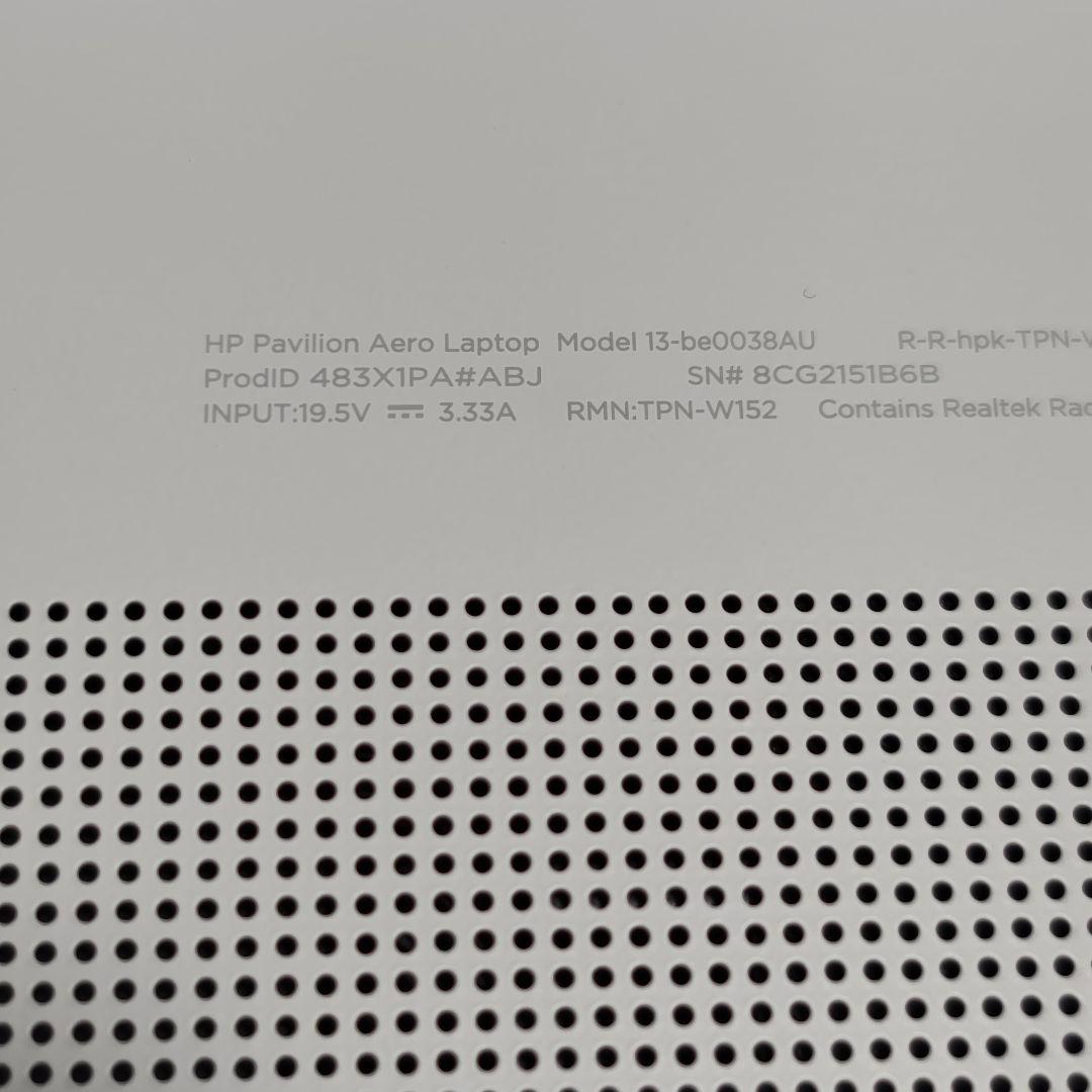 【美品】HP Pavilion Aero 13-be0038AU ノートパソコン
