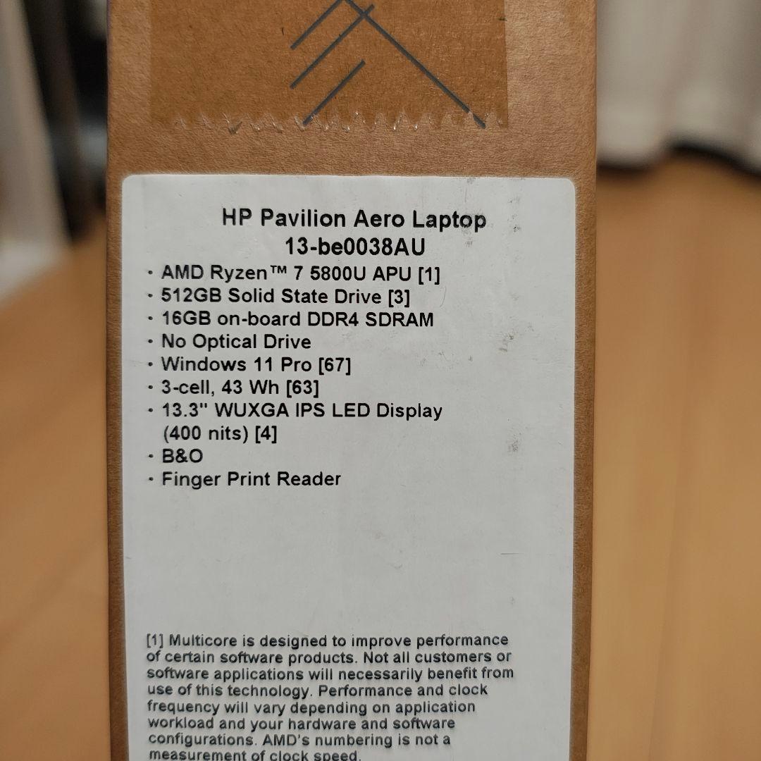 【美品】HP Pavilion Aero 13-be0038AU ノートパソコン