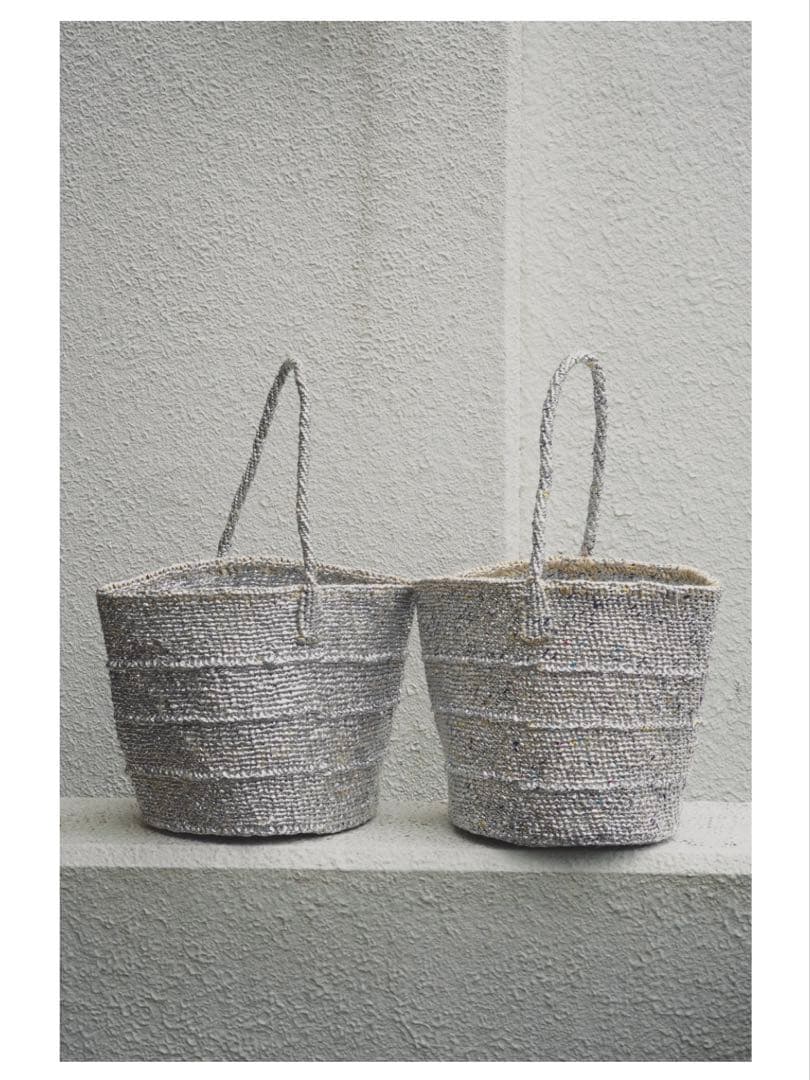 【DEPT】新品未使用ハンドメイドかごバック　バスケット　環境保護　eri