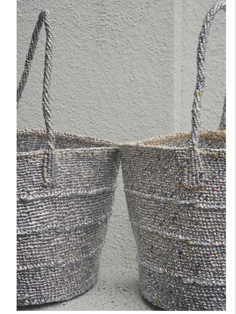 【DEPT】新品未使用ハンドメイドかごバック　バスケット　環境保護　eri