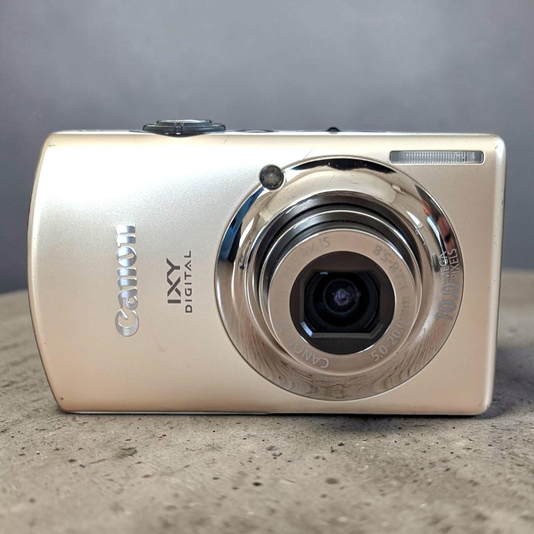 実写美品 動作確認済 Canon IXY 920IS デジカメ ゴールド 充電器