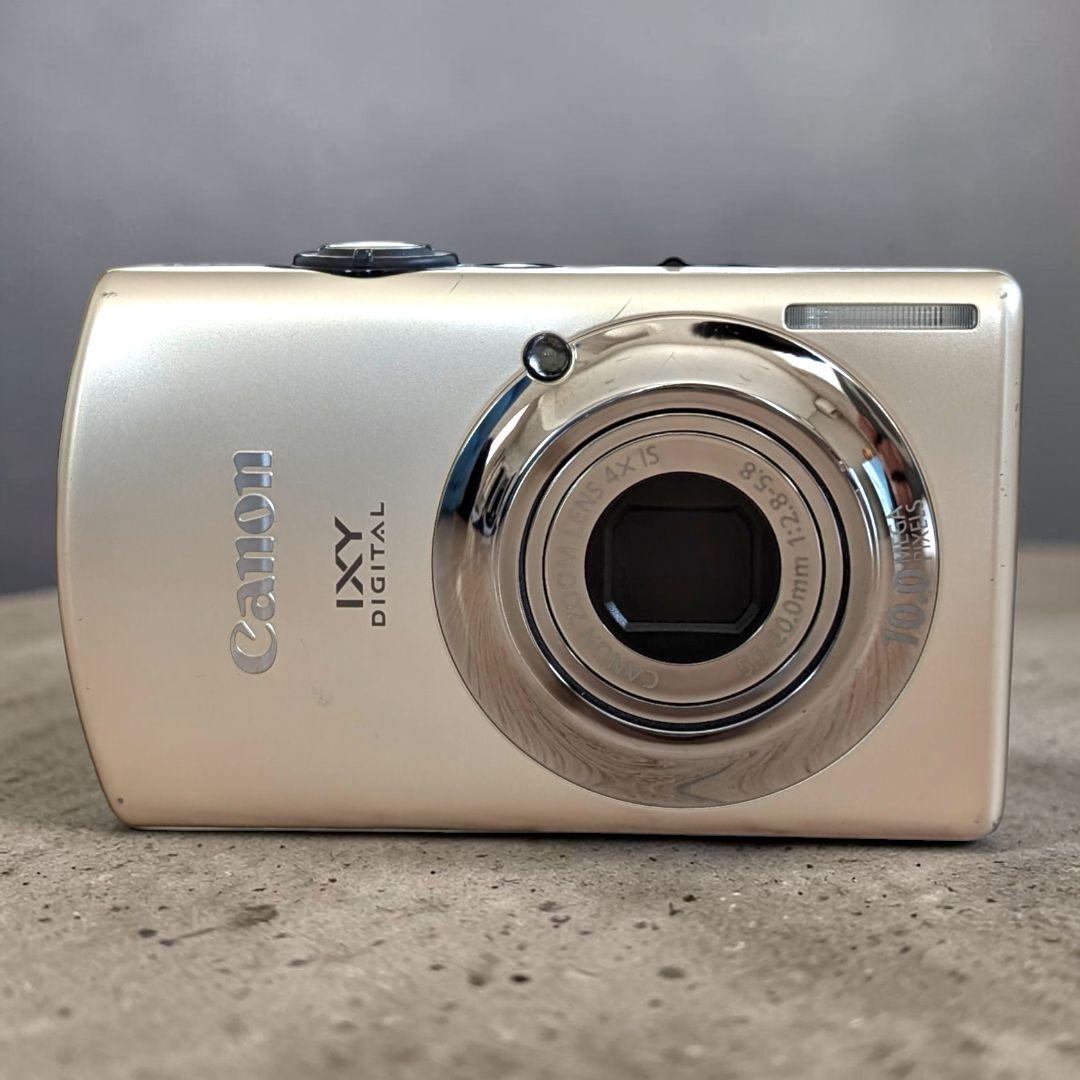 実写美品 動作確認済 Canon IXY 920IS デジカメ ゴールド 充電器
