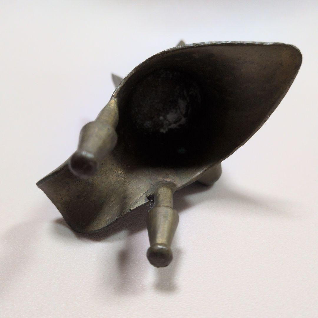 中国古玩 爵 盃 三足酒器 古代酒杯 古銅 黄銅 銅器 爵杯 三脚酒器 真鍮