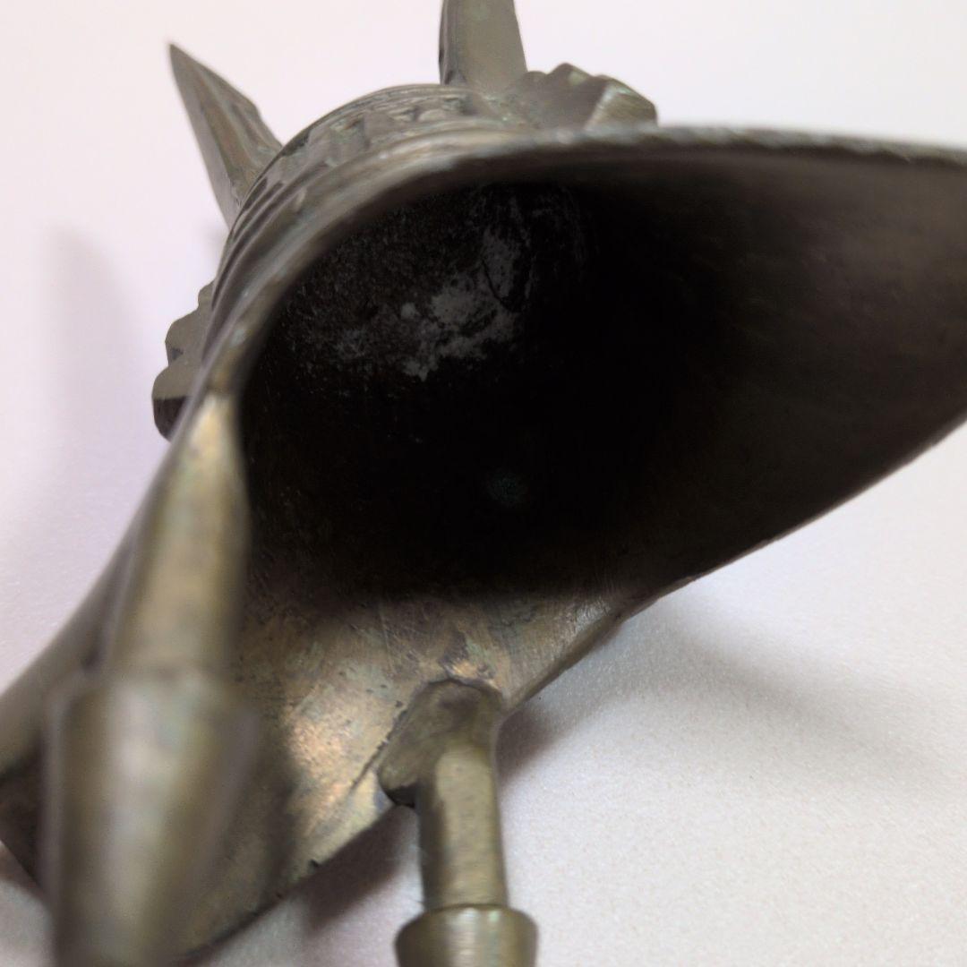 中国古玩 爵 盃 三足酒器 古代酒杯 古銅 黄銅 銅器 爵杯 三脚酒器 真鍮