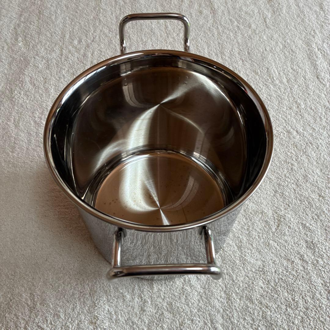 ム*リ様 IH対応ステン製 寸胴鍋 両側ハンドル付き ザル付き 鍋深さ20cm直