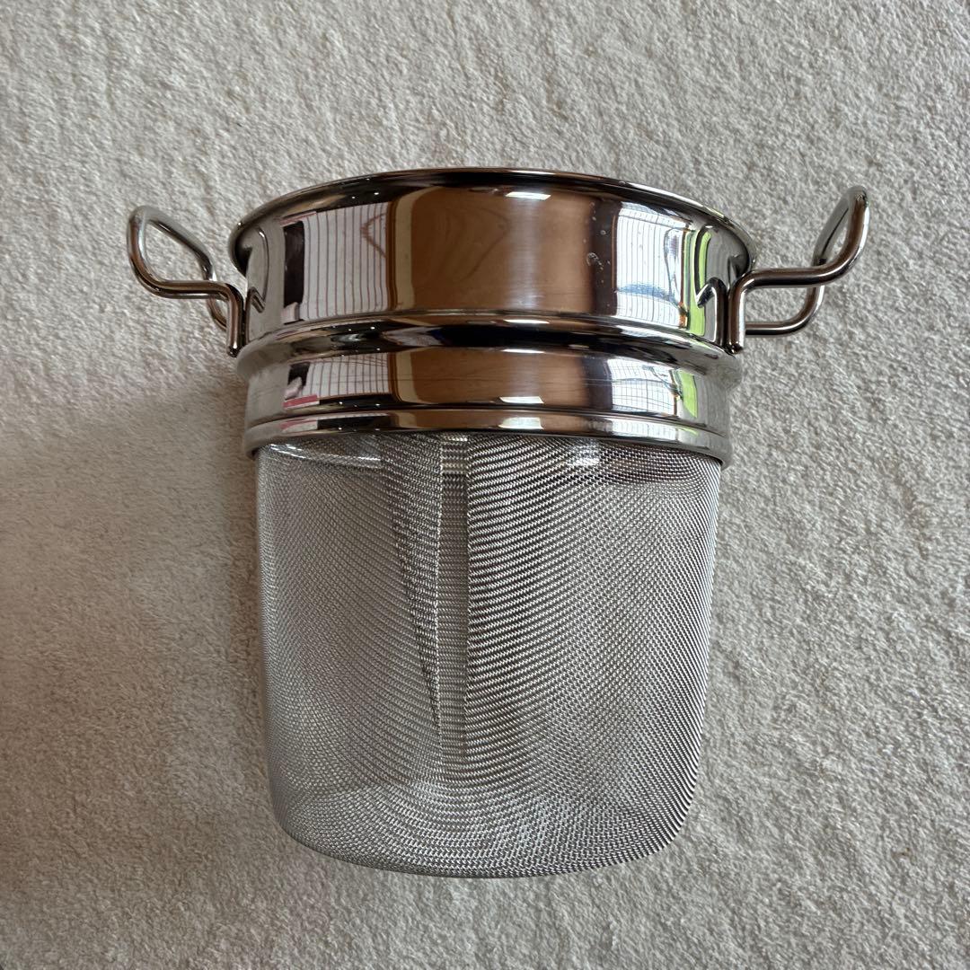 ム*リ様 IH対応ステン製 寸胴鍋 両側ハンドル付き ザル付き 鍋深さ20cm直