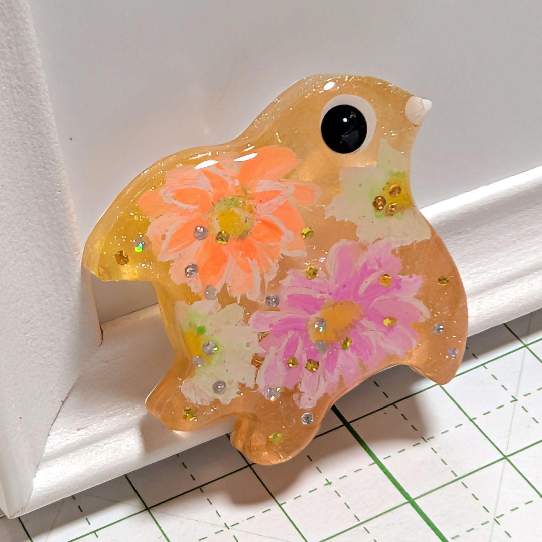 千鳥（セール品）　レジンヘアゴム　優しい元気色