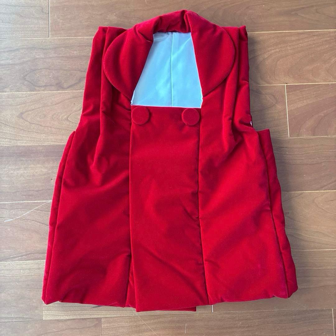 七五三 3歳 着物 アンティーク 丸菊紋に亀甲吉兆図 着物 長襦袢 被布 セット