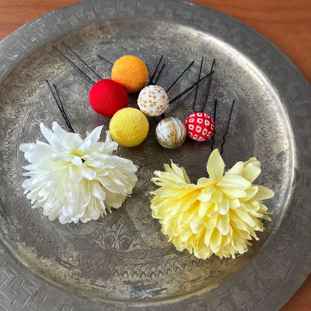 七五三 3歳 着物 アンティーク 丸菊紋に亀甲吉兆図 着物 長襦袢 被布 セット