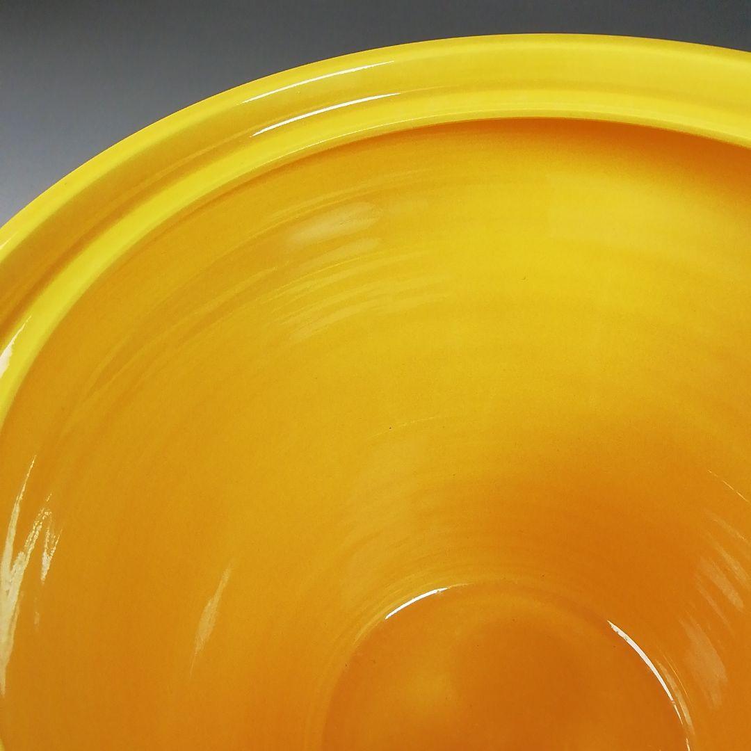 Ｗ２６２　水指　『黄交趾　末広』『叶松谷 造』　共箱　茶道具