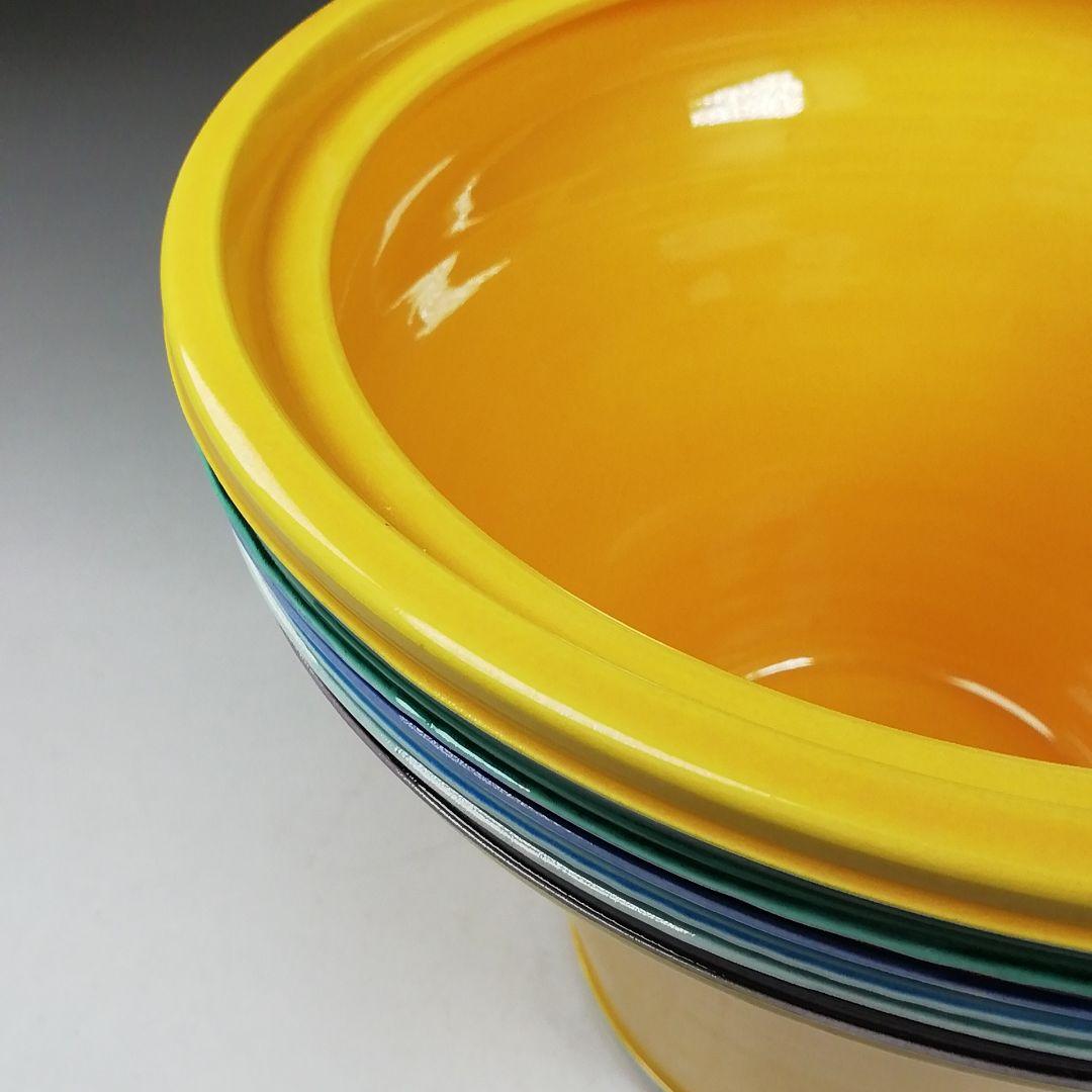 Ｗ２６２　水指　『黄交趾　末広』『叶松谷 造』　共箱　茶道具