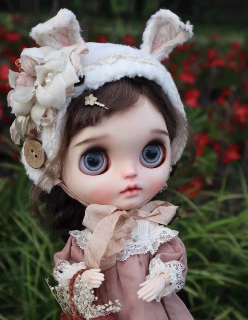 カスタムブライス 海外作家様 花兎 かわいい 兎顔 ナチュラルメイク
