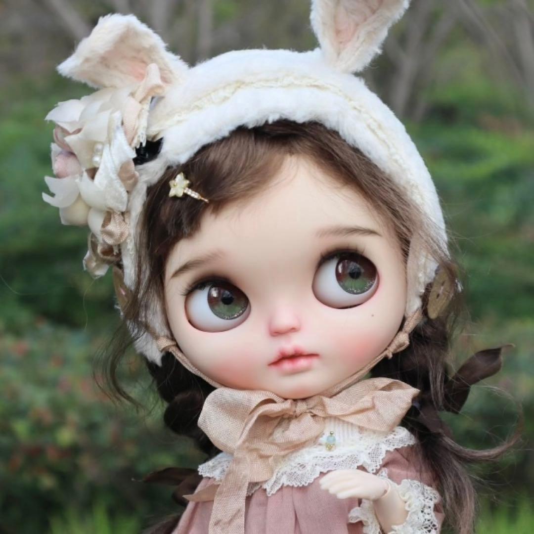 カスタムブライス 海外作家様 花兎 かわいい 兎顔 ナチュラルメイク