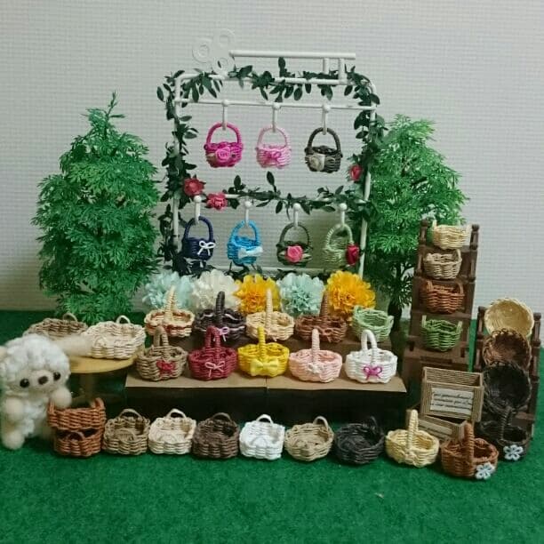 ☆締切☆２名様限定 ミニチュアのカゴ オーダー募集 エコクラフト ドライフラワー