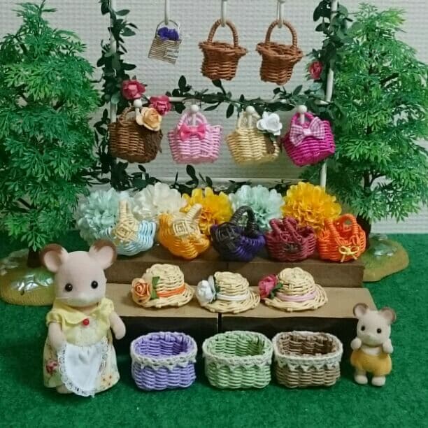 ☆締切☆２名様限定 ミニチュアのカゴ オーダー募集 エコクラフト ドライフラワー