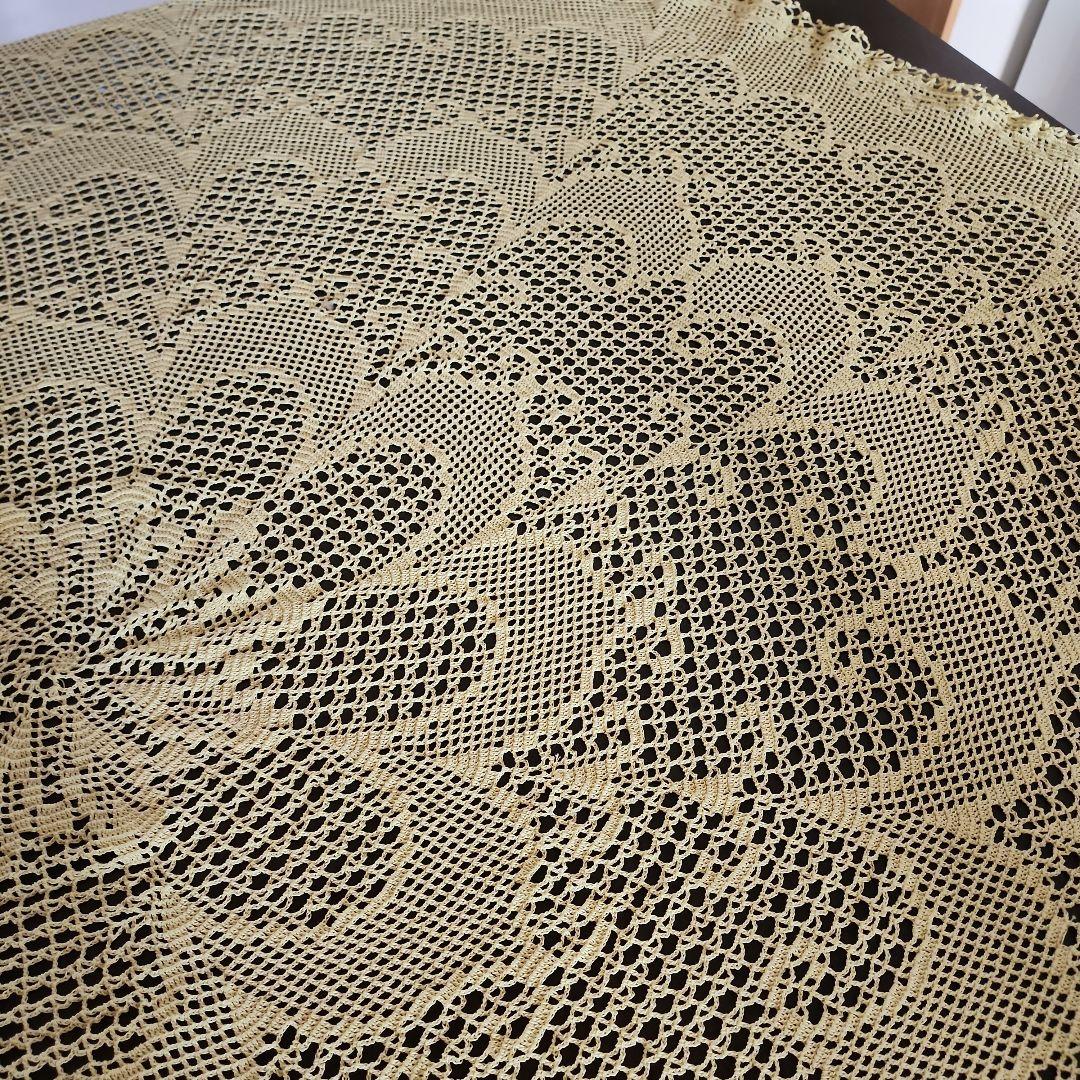 手編み レース テーブルクロス マルチクロス