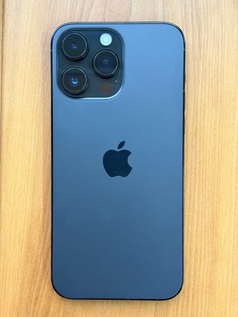 美品 iPhone14 pro max 128GB ブラック本体　ケースガラス付