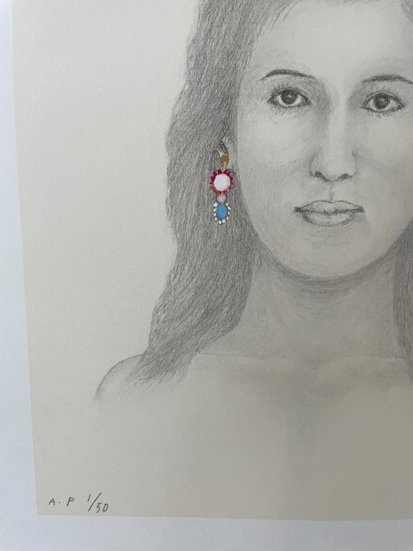 八島義郎　リトグラフ　版画　影を追いて　作者保存版　 AP 1/25　貴重