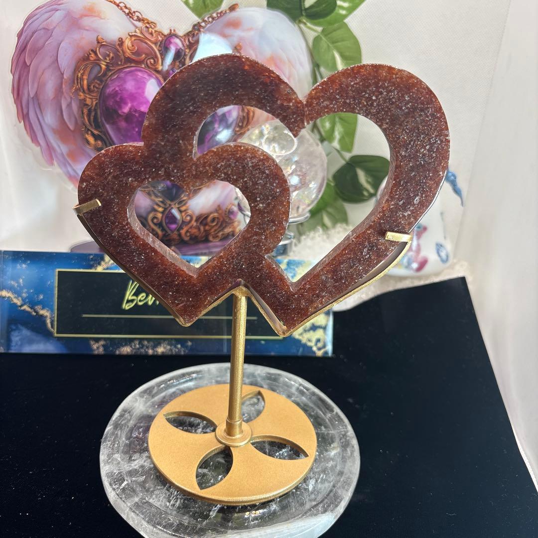 水晶ハートINハート♡♡No.2181