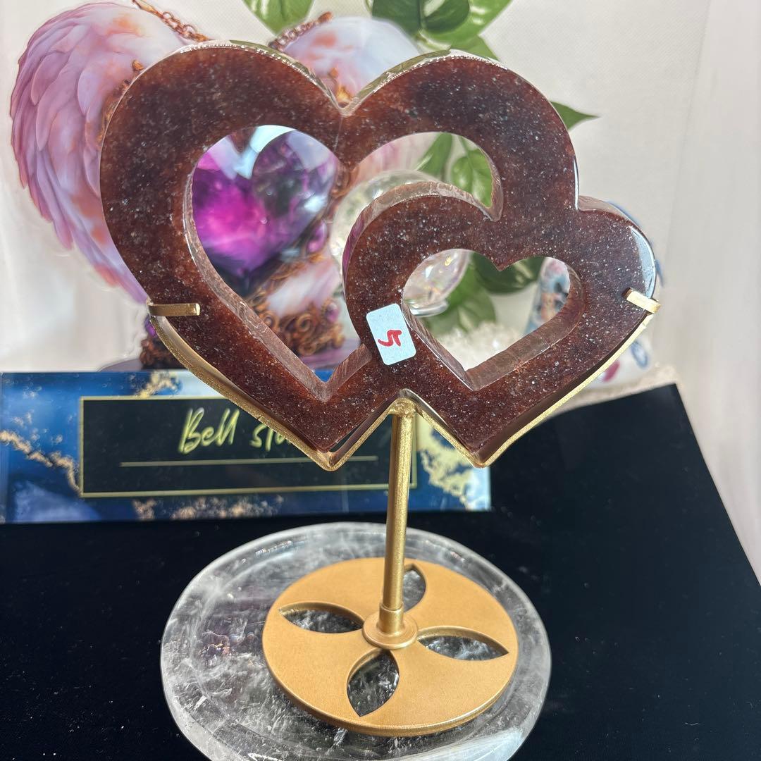 水晶ハートINハート♡♡No.2181