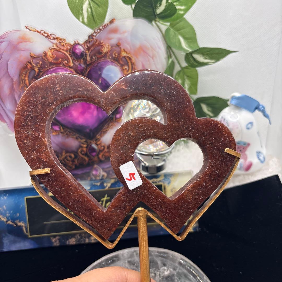 水晶ハートINハート♡♡No.2181