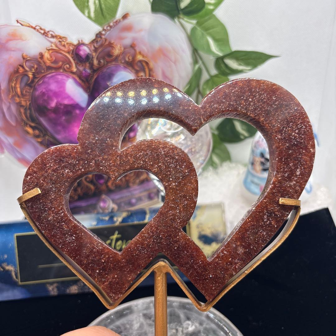 水晶ハートINハート♡♡No.2181