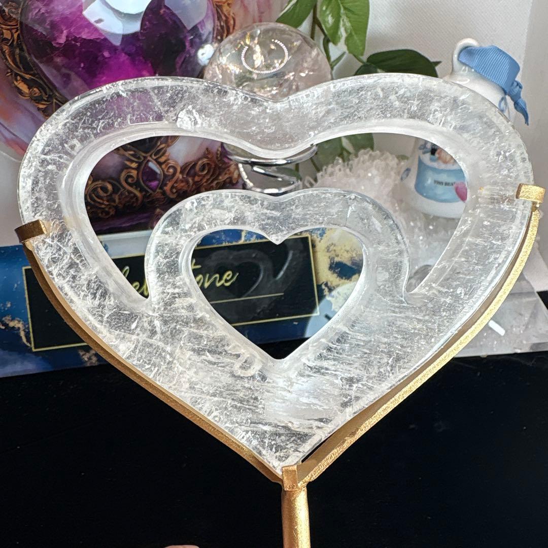 水晶ハートINハート♡♡No.2181