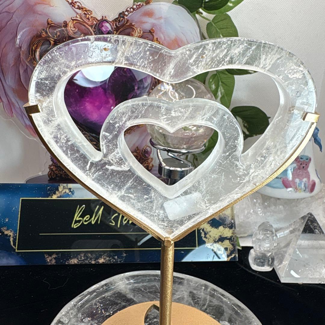 水晶ハートINハート♡♡No.2181