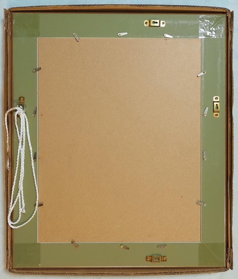 おばけさん油絵 人物　　東郷青児【きれいな帽子】手描き　額付き F6