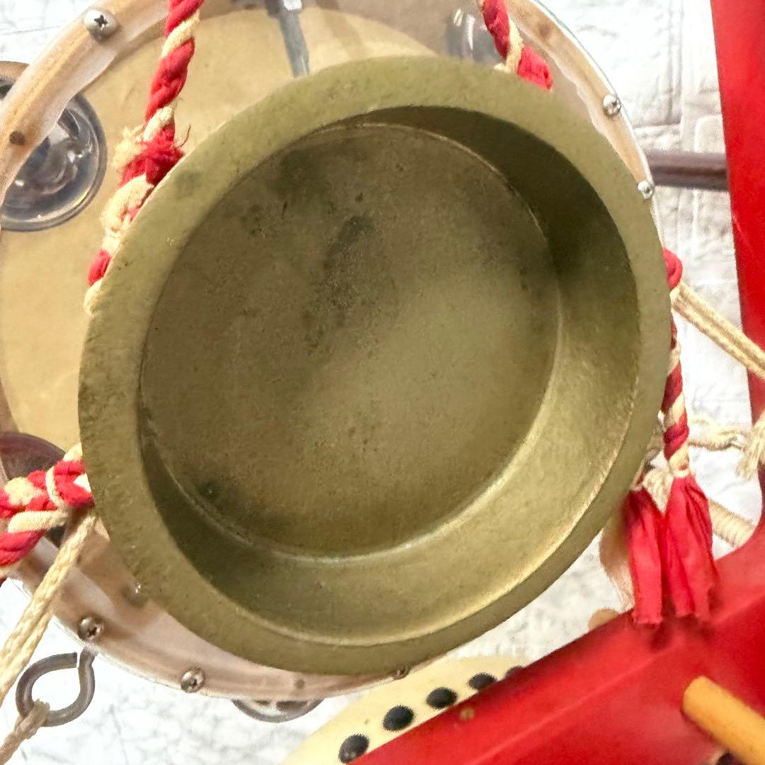 本格フルセット　自作 ちんどん太鼓 傘・提灯・鈴付き 和楽器 チンドン屋 縁起物