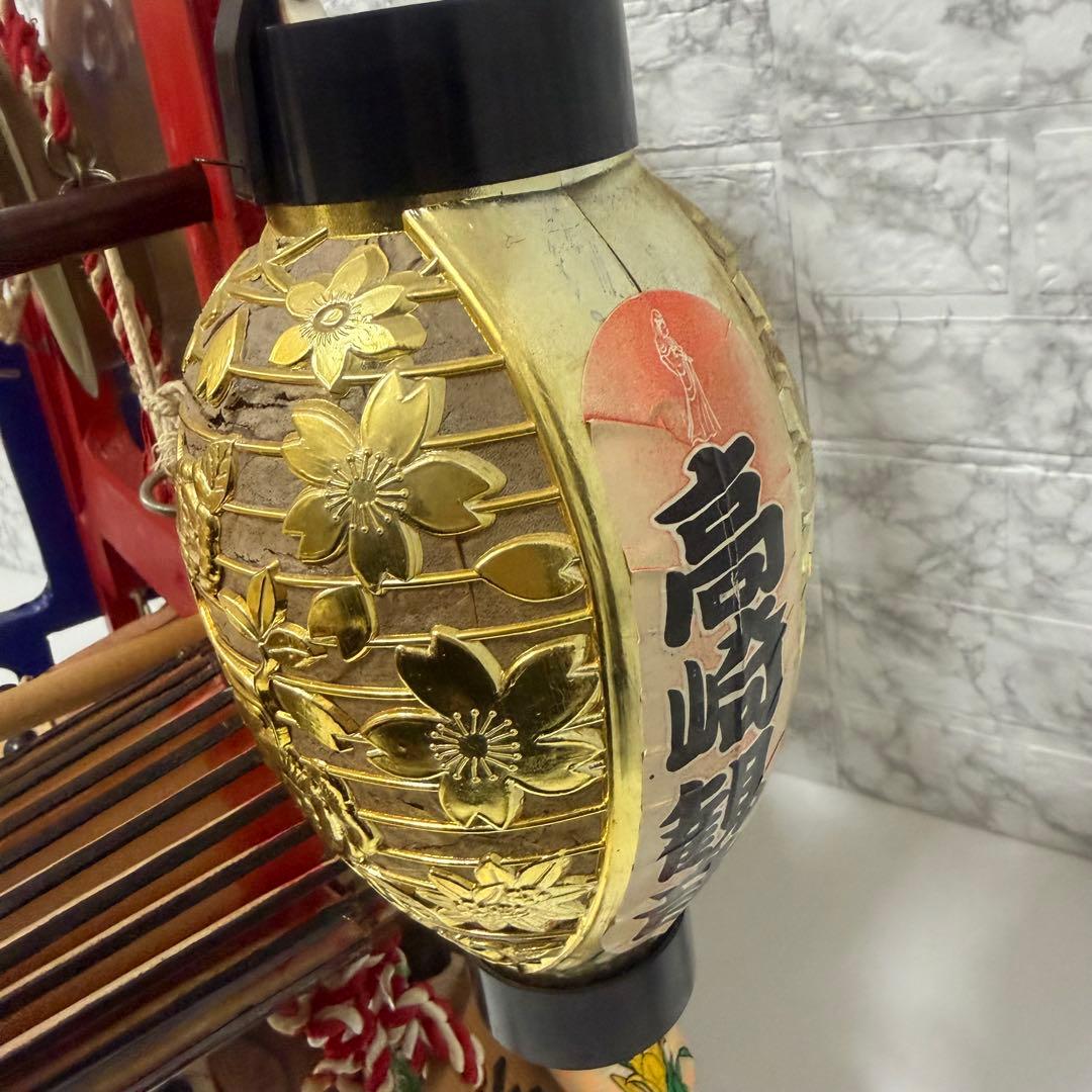 本格フルセット　自作 ちんどん太鼓 傘・提灯・鈴付き 和楽器 チンドン屋 縁起物