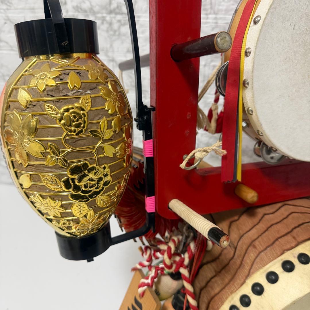 本格フルセット　自作 ちんどん太鼓 傘・提灯・鈴付き 和楽器 チンドン屋 縁起物