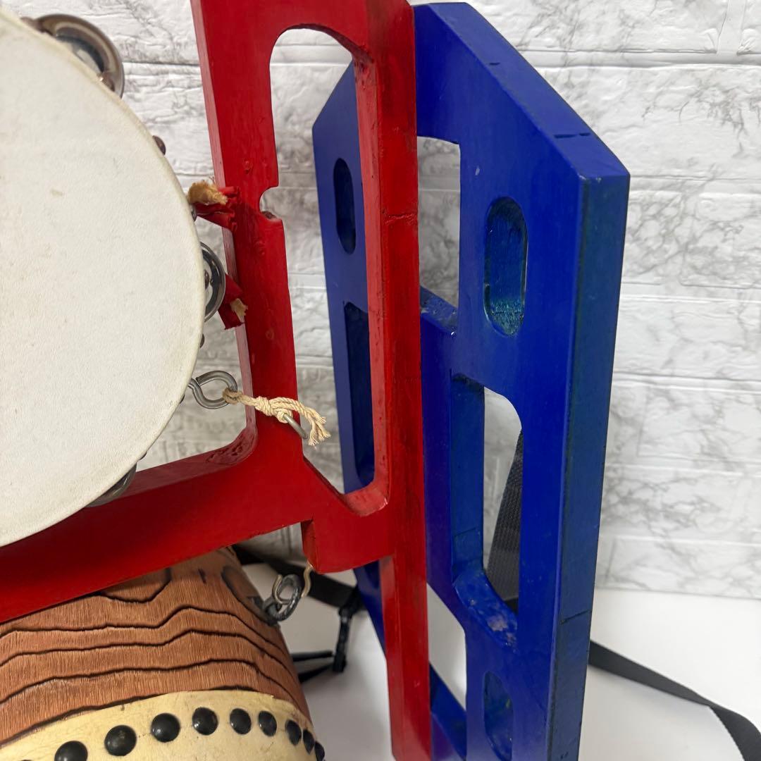 本格フルセット　自作 ちんどん太鼓 傘・提灯・鈴付き 和楽器 チンドン屋 縁起物