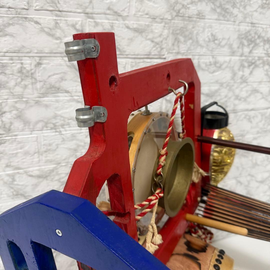 本格フルセット　自作 ちんどん太鼓 傘・提灯・鈴付き 和楽器 チンドン屋 縁起物