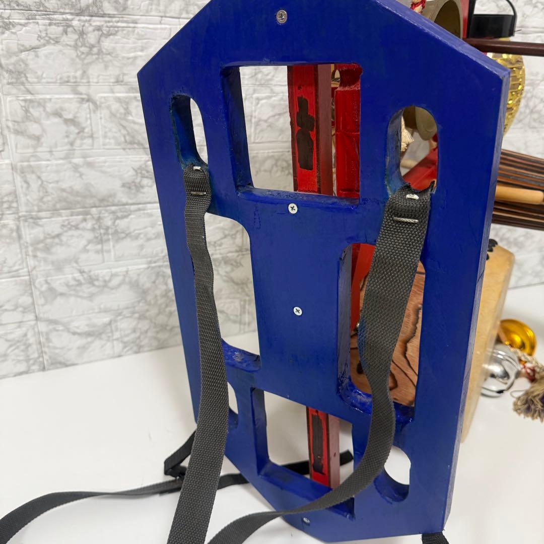 本格フルセット　自作 ちんどん太鼓 傘・提灯・鈴付き 和楽器 チンドン屋 縁起物