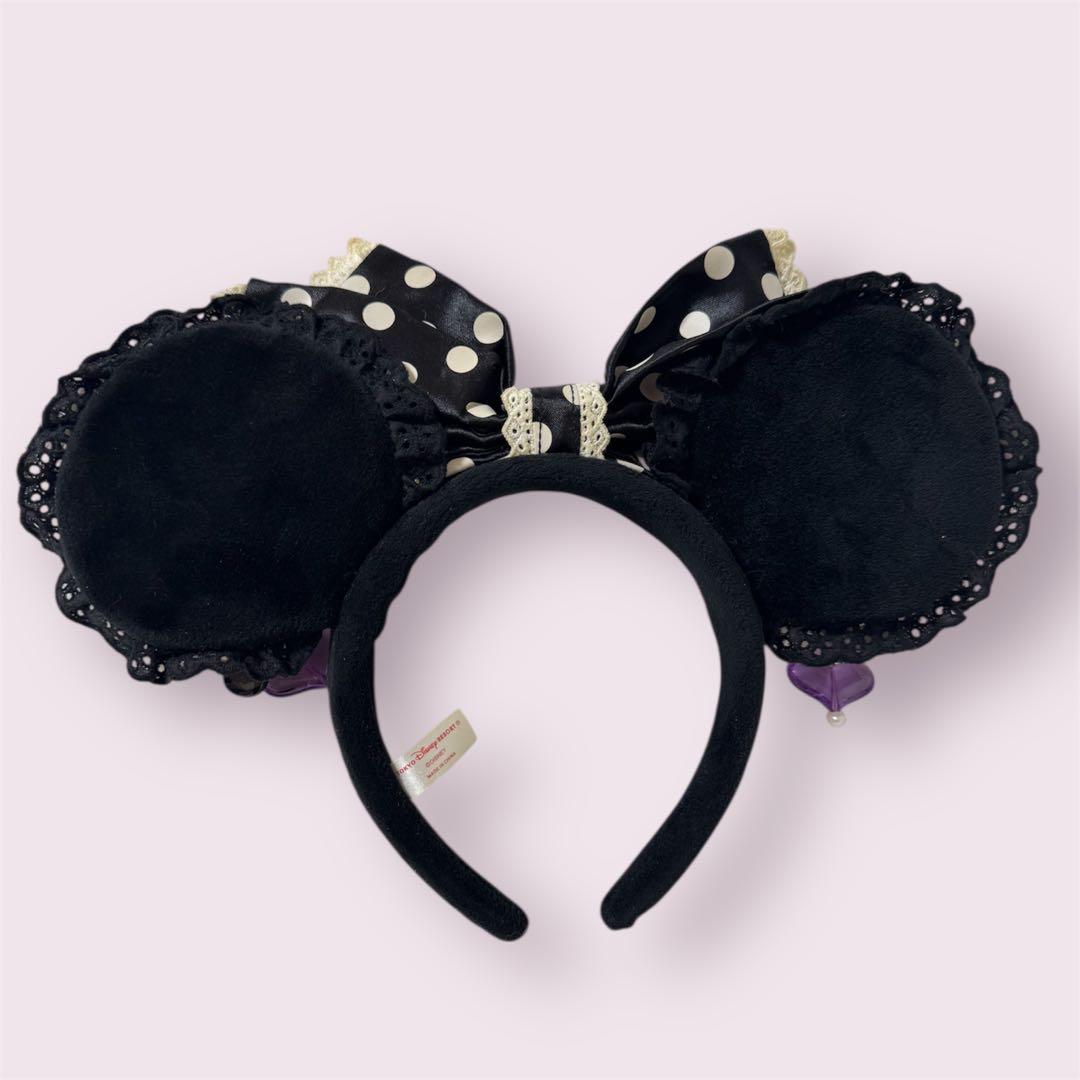 激レア★ディズニー　ミニー リボンカチューシャ レース　イヤリング