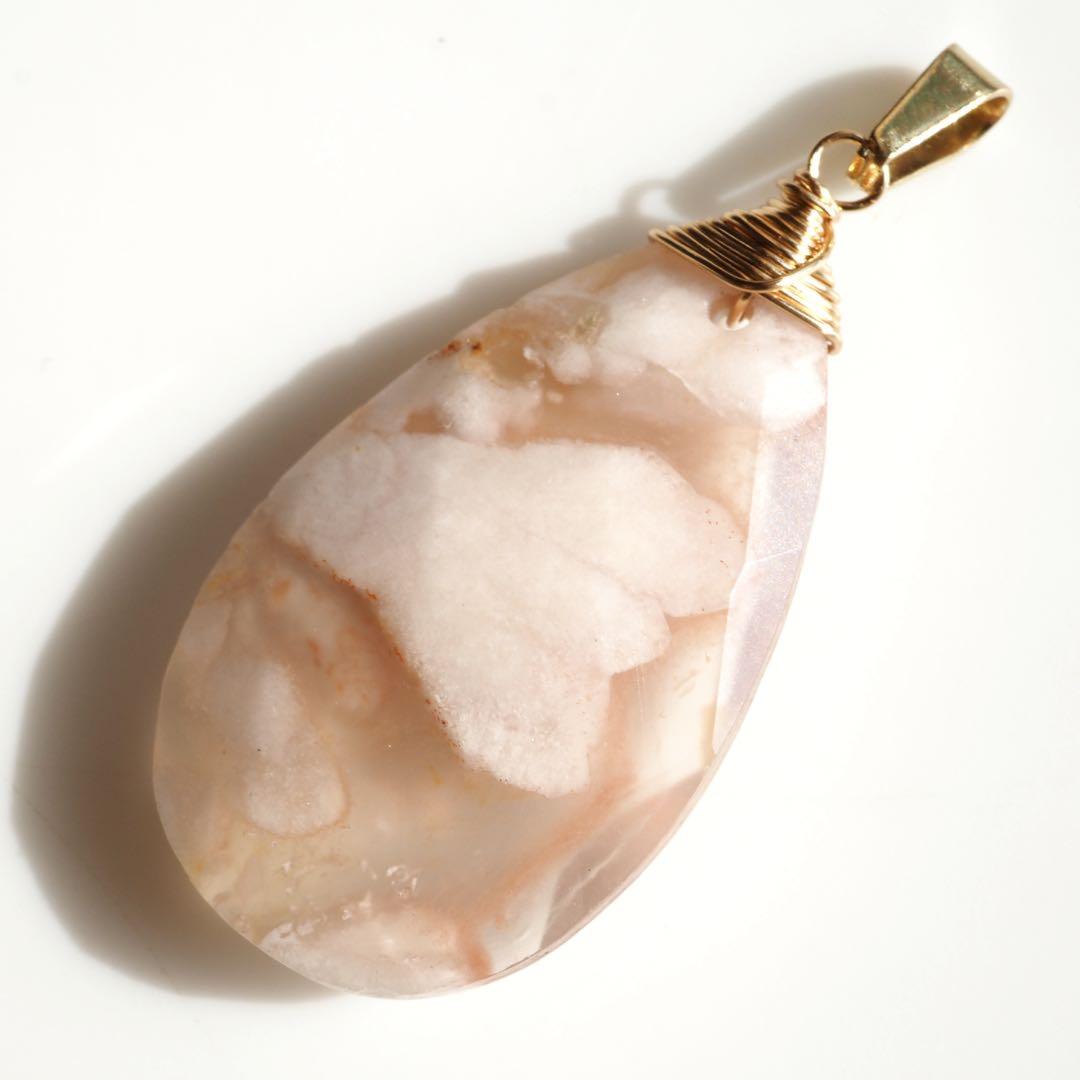 【ｔａｍａ☆彡】No.5 大粒☆天然ソーラークォーツのネックレストップ