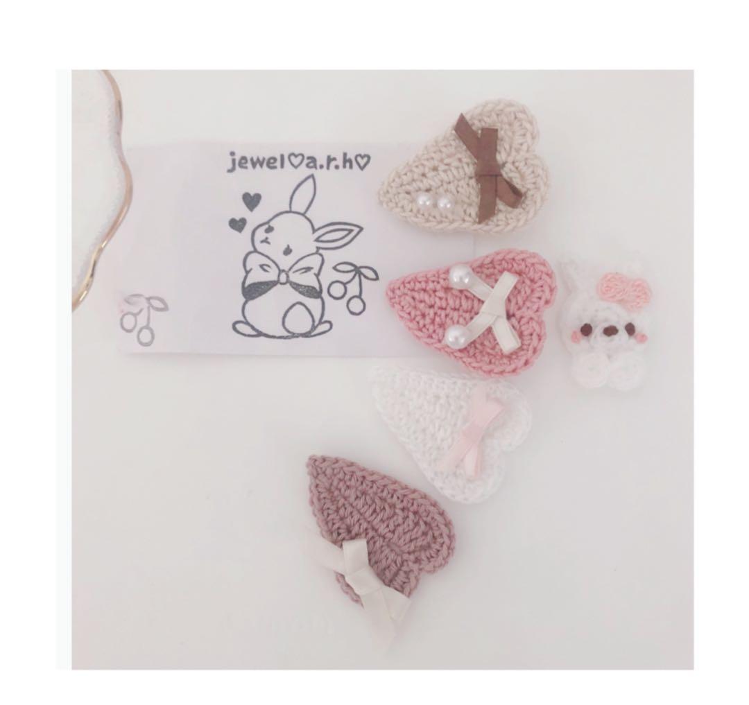 ハンドメイドベビーヘアクリップ  ヘアクリップ