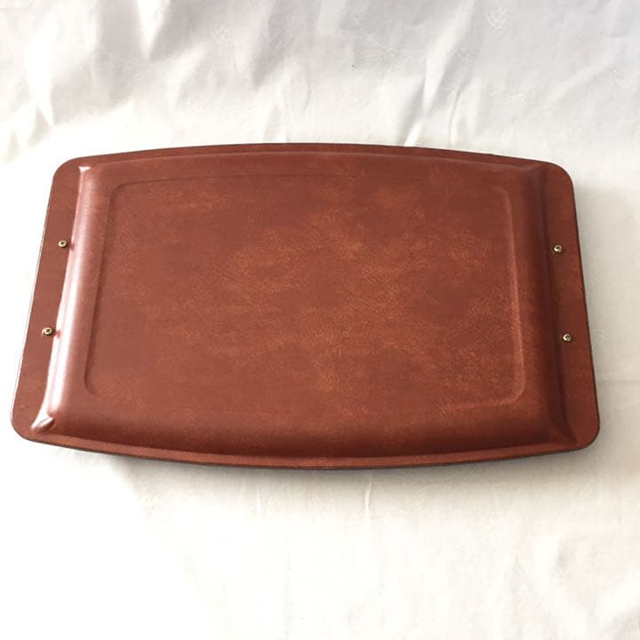 皮革工芸 お盆 トレー 未使用品