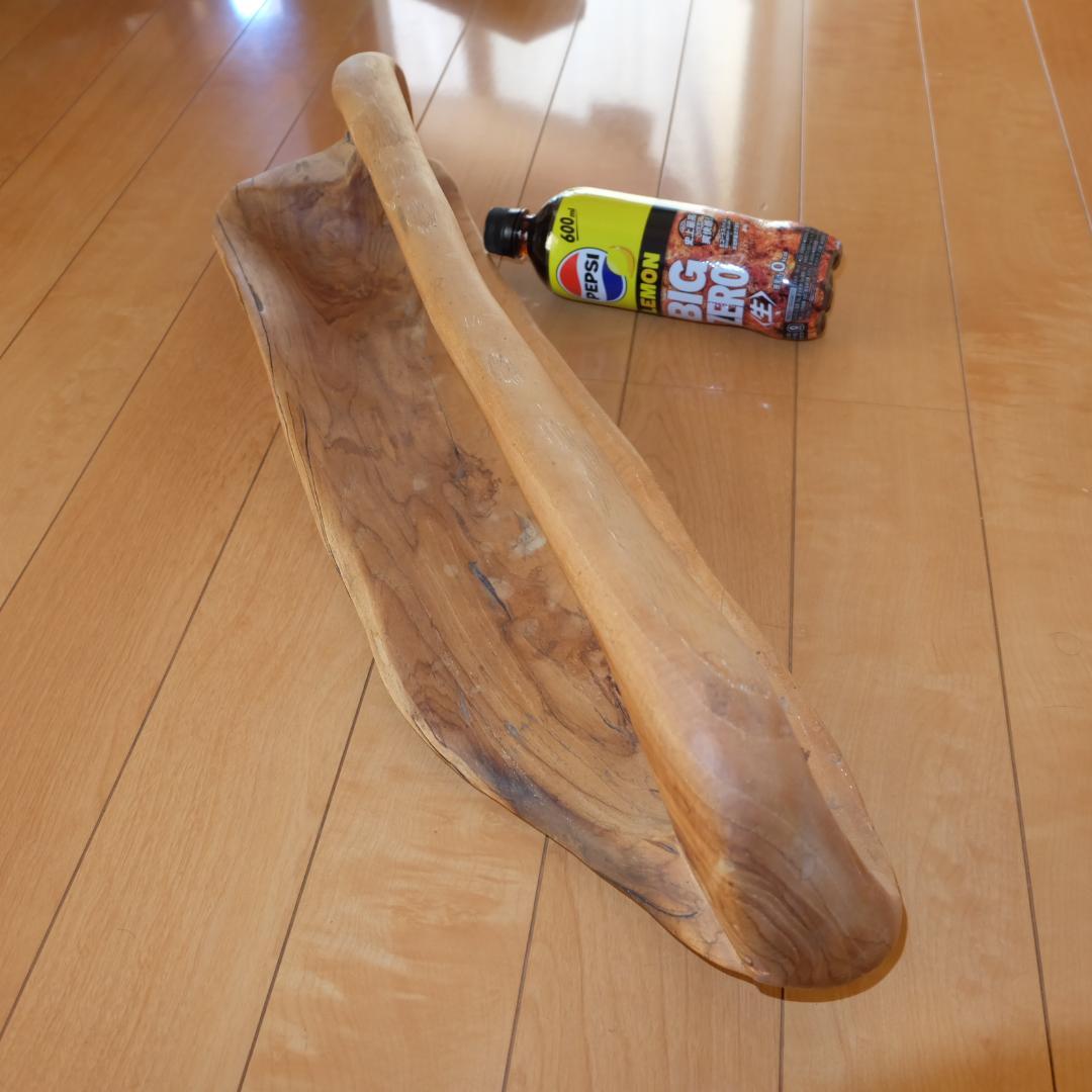 総無垢 チーク ハンドメイド 手作り 手彫り ウッドトレイ 花器 小物入れ