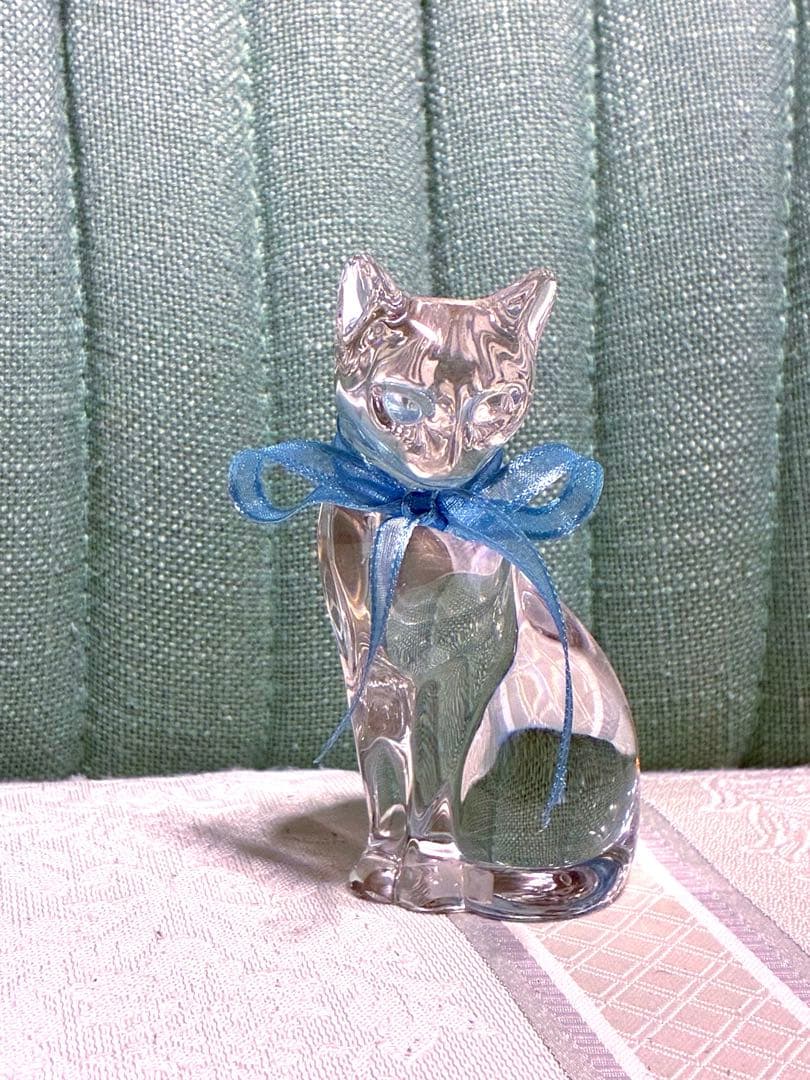 Lenox★レノックス★ドイツ製★猫★クリスタル★置物★ペーパーウェイト★
