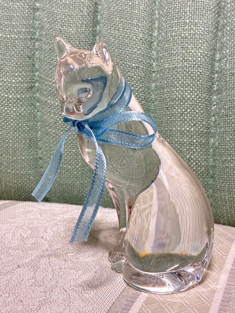 Lenox★レノックス★ドイツ製★猫★クリスタル★置物★ペーパーウェイト★