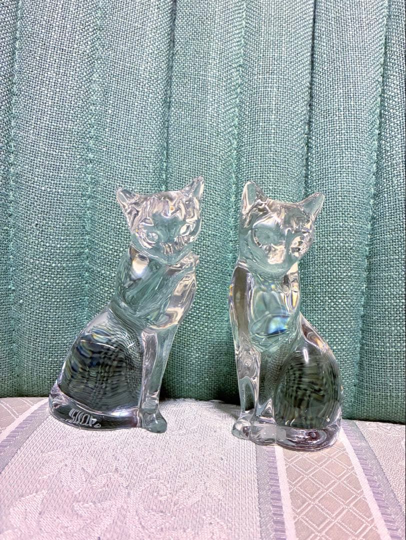 Lenox★レノックス★ドイツ製★猫★クリスタル★置物★ペーパーウェイト★