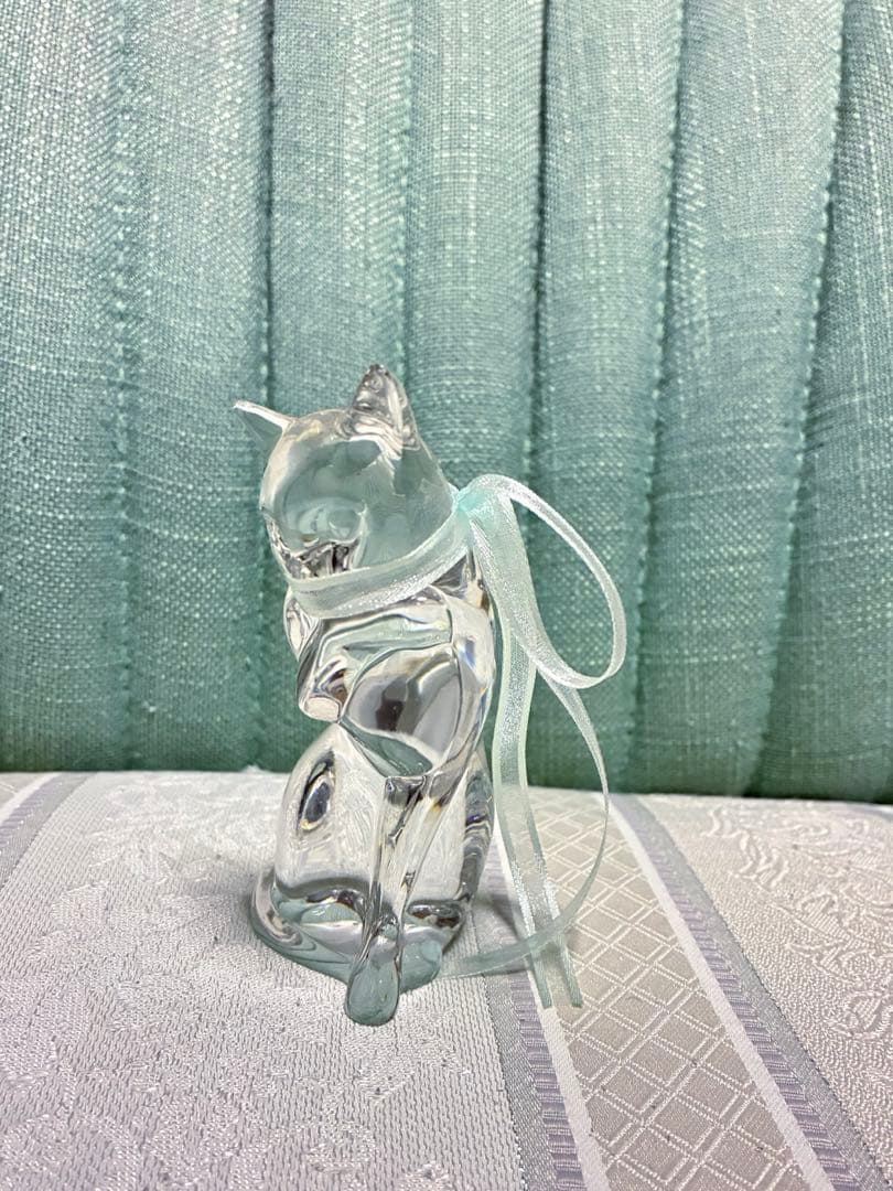 Lenox★レノックス★ドイツ製★猫★クリスタル★置物★ペーパーウェイト★