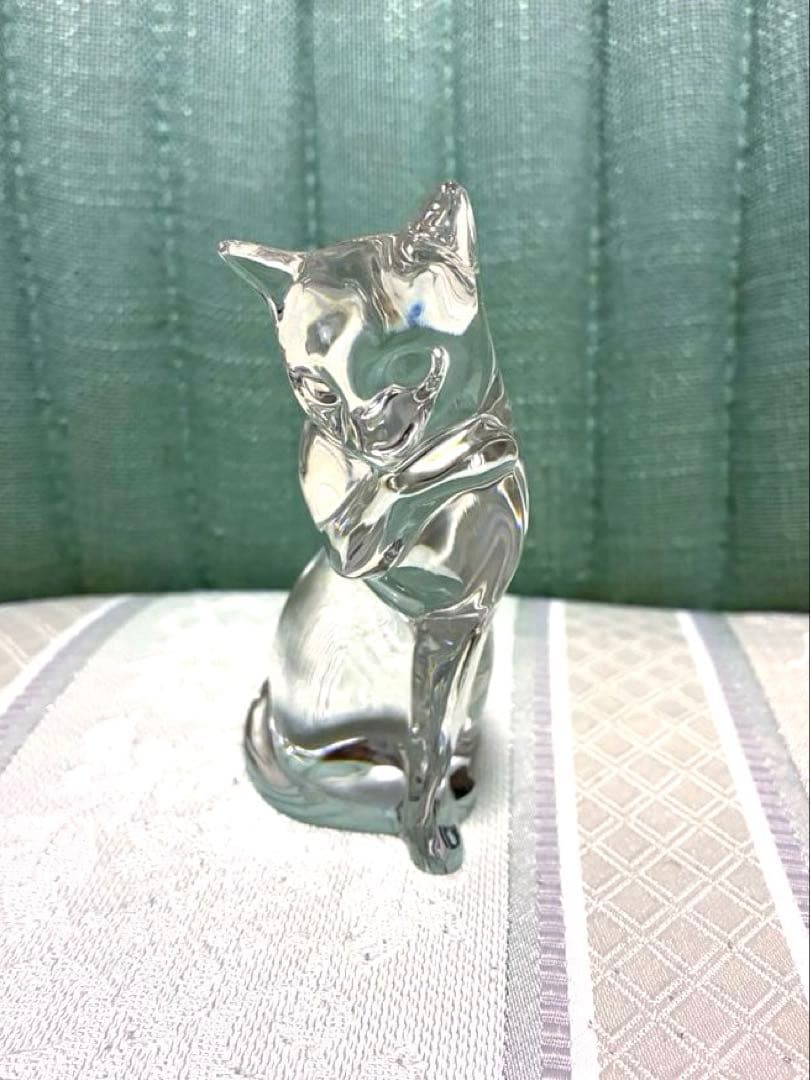 Lenox★レノックス★ドイツ製★猫★クリスタル★置物★ペーパーウェイト★