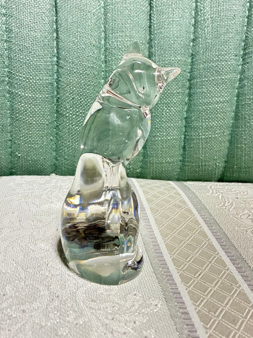 Lenox★レノックス★ドイツ製★猫★クリスタル★置物★ペーパーウェイト★