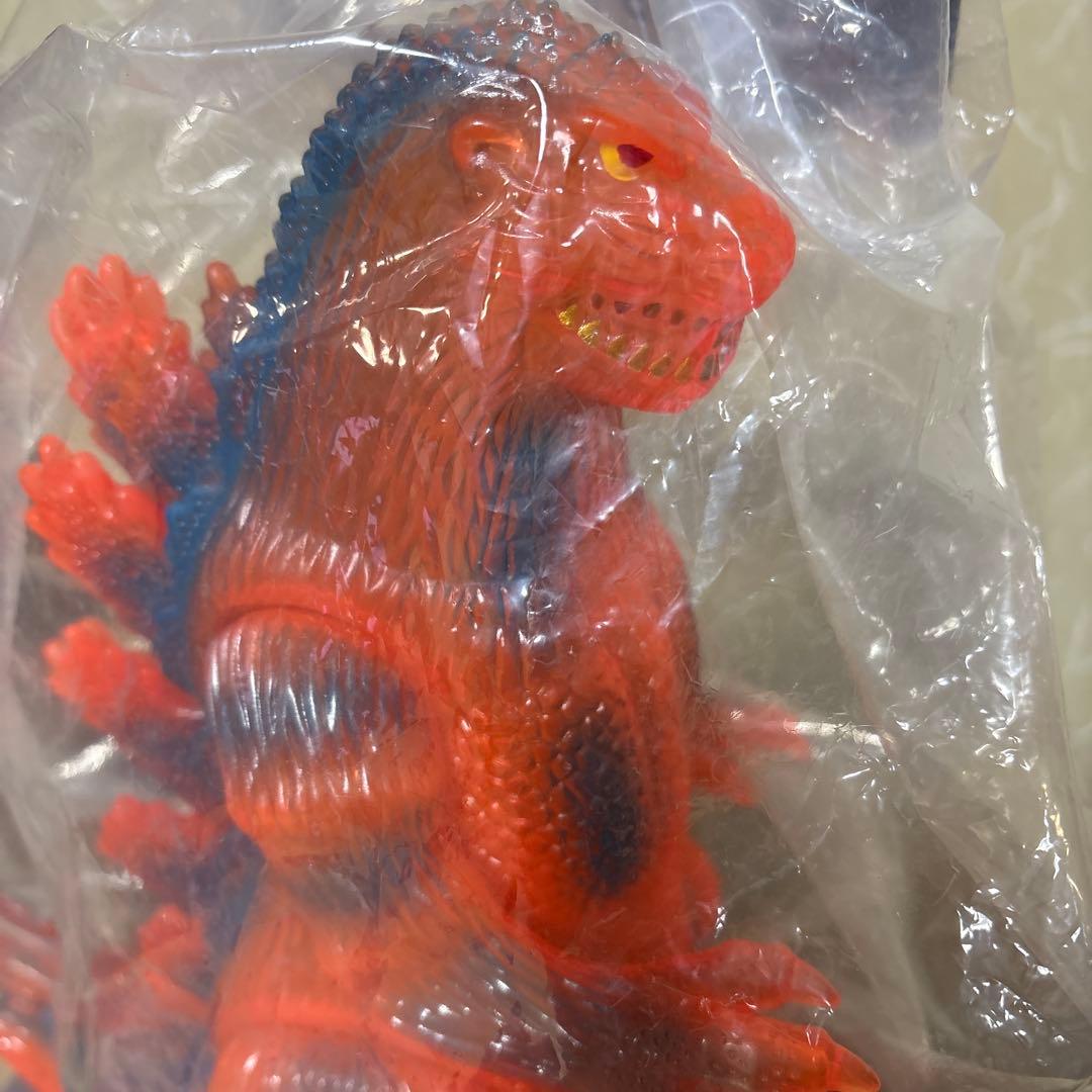 マルサン　ゴジラ450 ビオゴジ　クリアオレンジ×ブルー　ソフビ